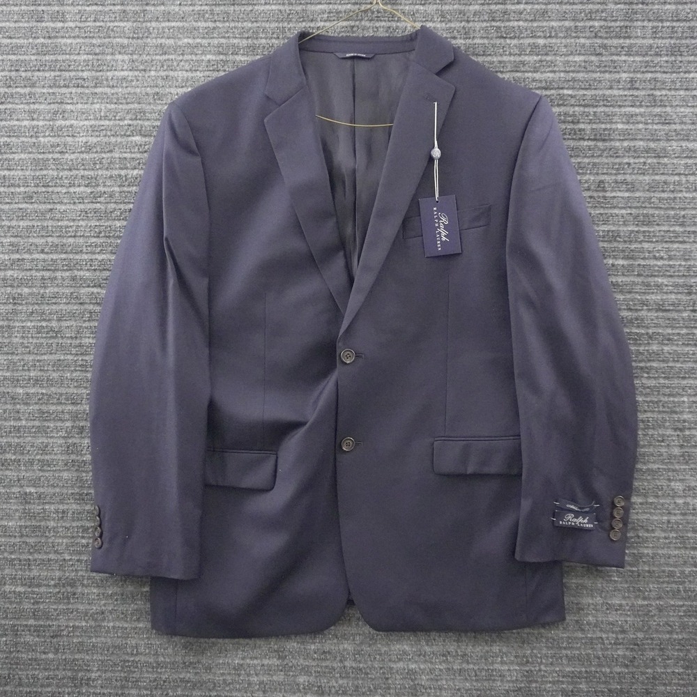NWT Ralph Ralph Lauren Blazer Mens 46R Navy Blue Wool Athletic Fit Jacket